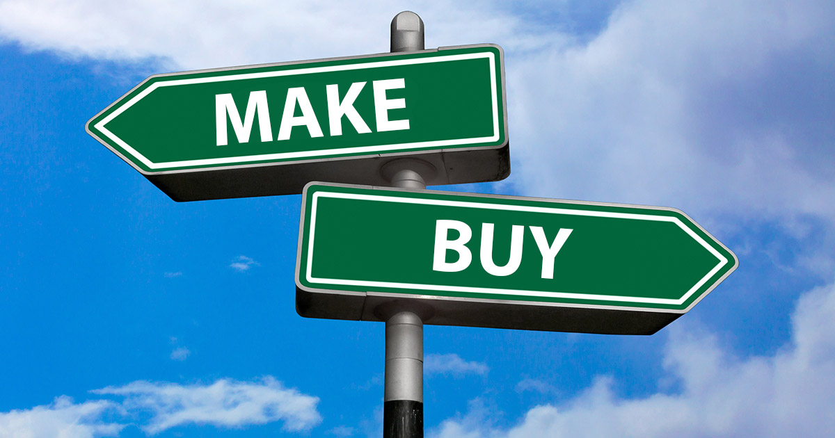 Make or buy: Cost analysis as a decision-making aid for in-house production vs. external procurement